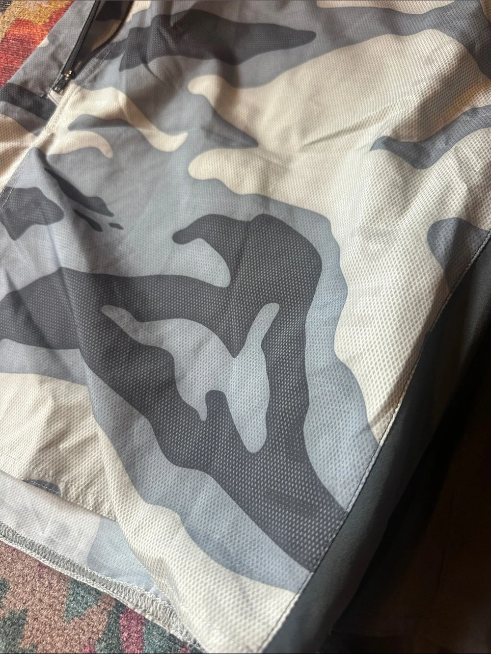 Reebok Men's Black and Gray Camo Swim Board Shorts